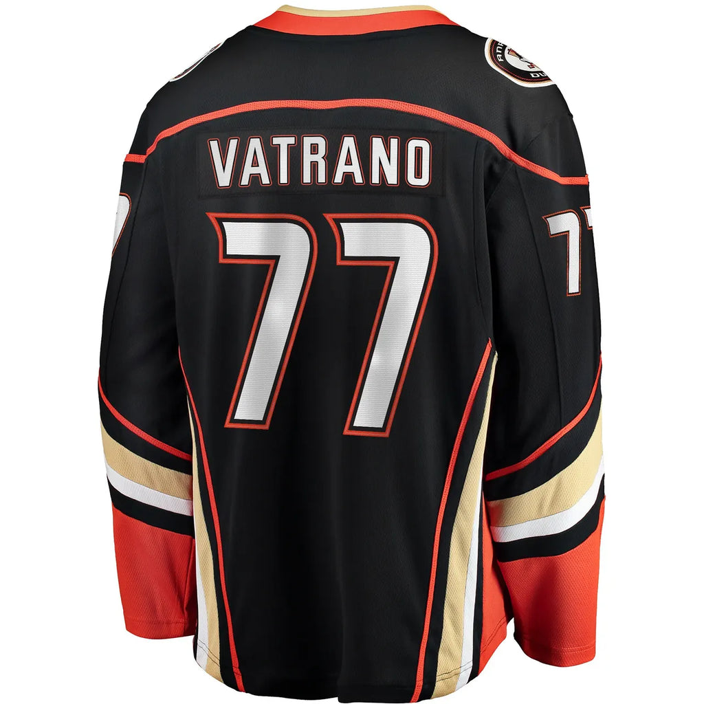 black Fanatics Vatrano Ducks Jersey - Hình 4