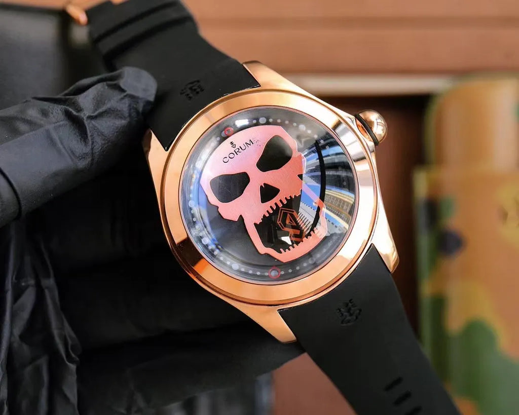 Corum Bubble Skull Rose Gold - Hình 10