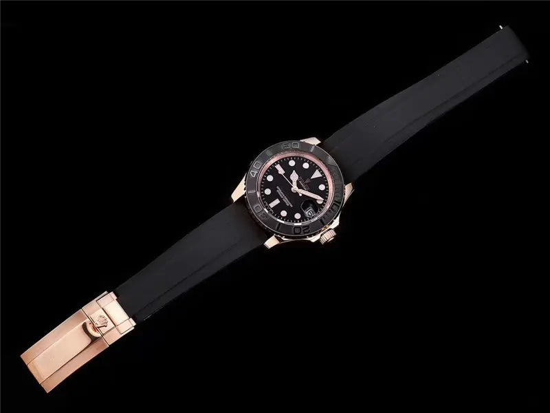 Rolex Yacht-Master Rose Gold Black Rubber - Hình 7