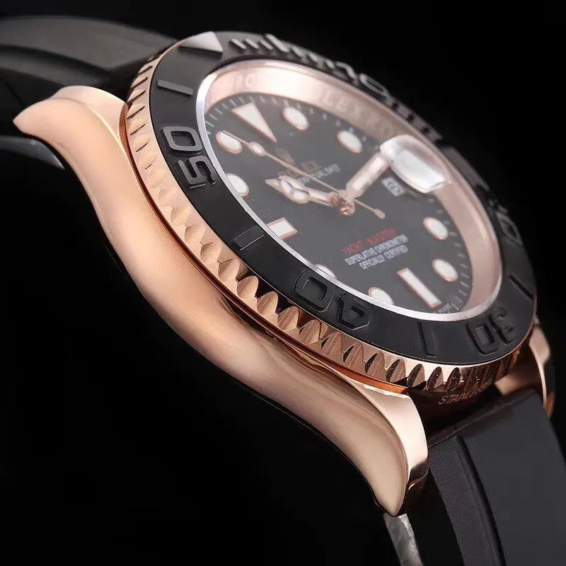 Rolex Yacht-Master Rose Gold Black Rubber - Hình 8