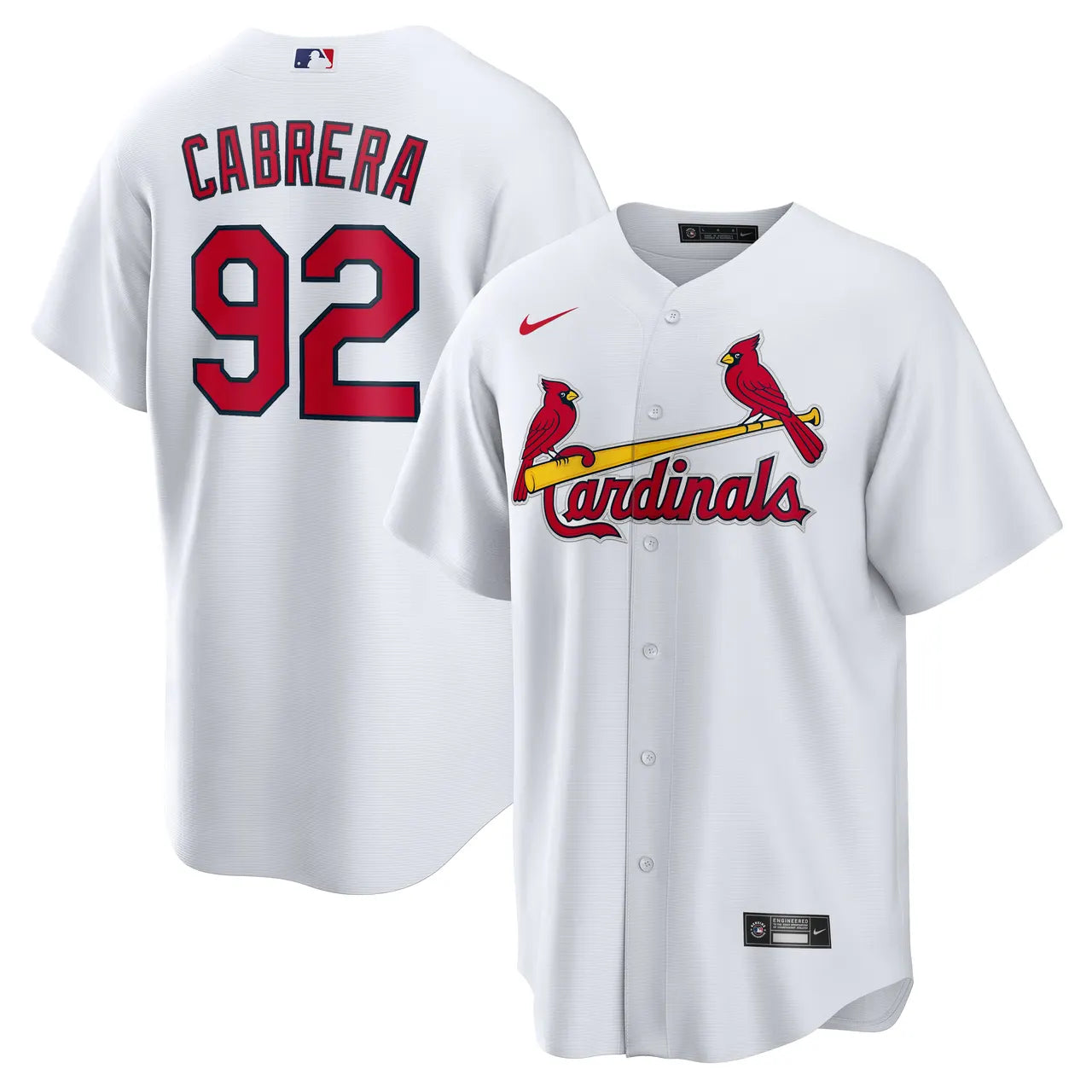 Cardinals Cabrera #92 White Jersey