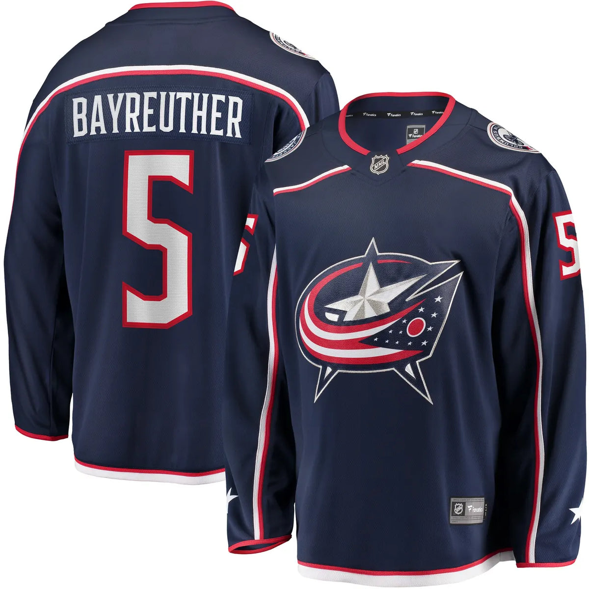 Fanatics Bayreuther Blue Jackets Jersey