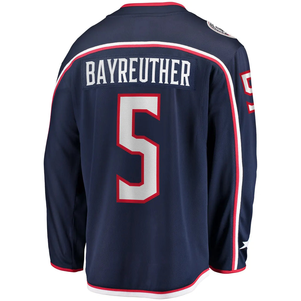 Fanatics Bayreuther Blue Jackets Jersey - Hình 4
