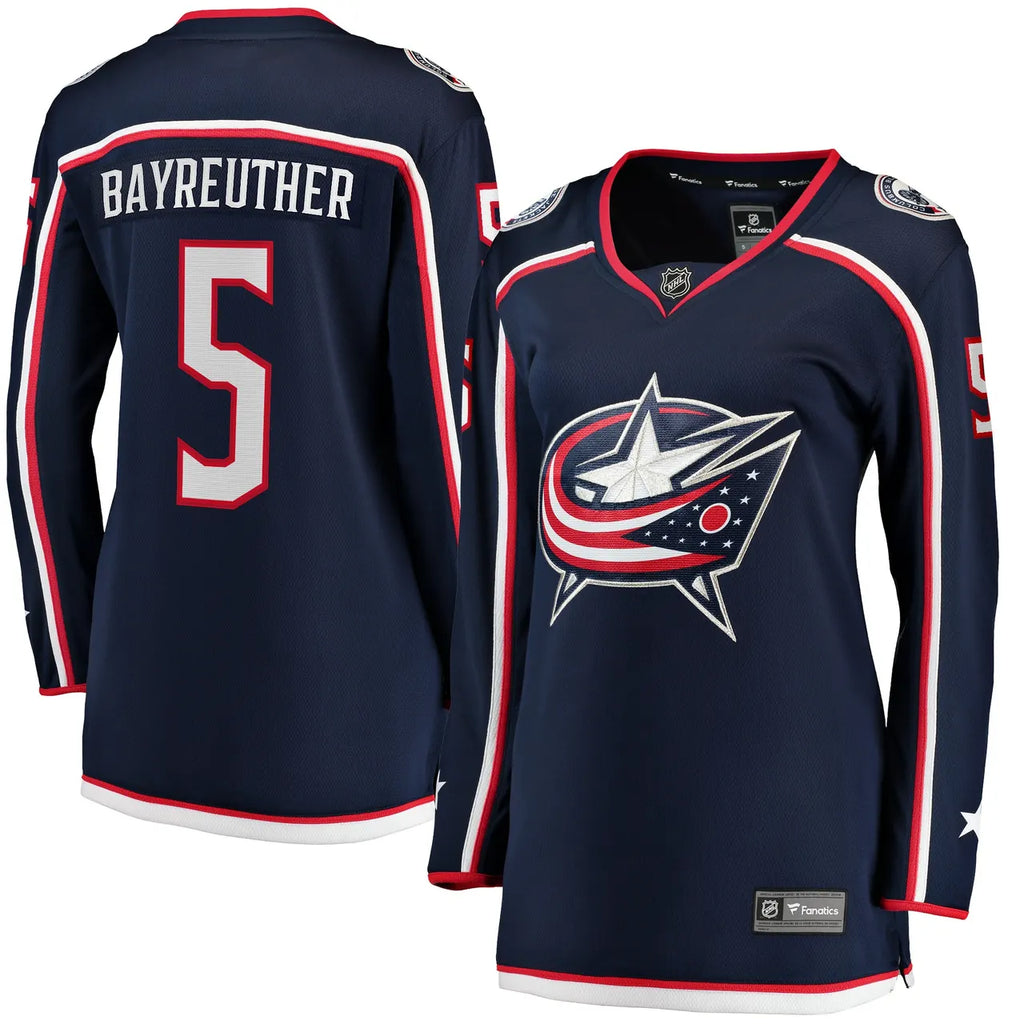 fanatics bayreuther Columbus Blue Jackets Jersey