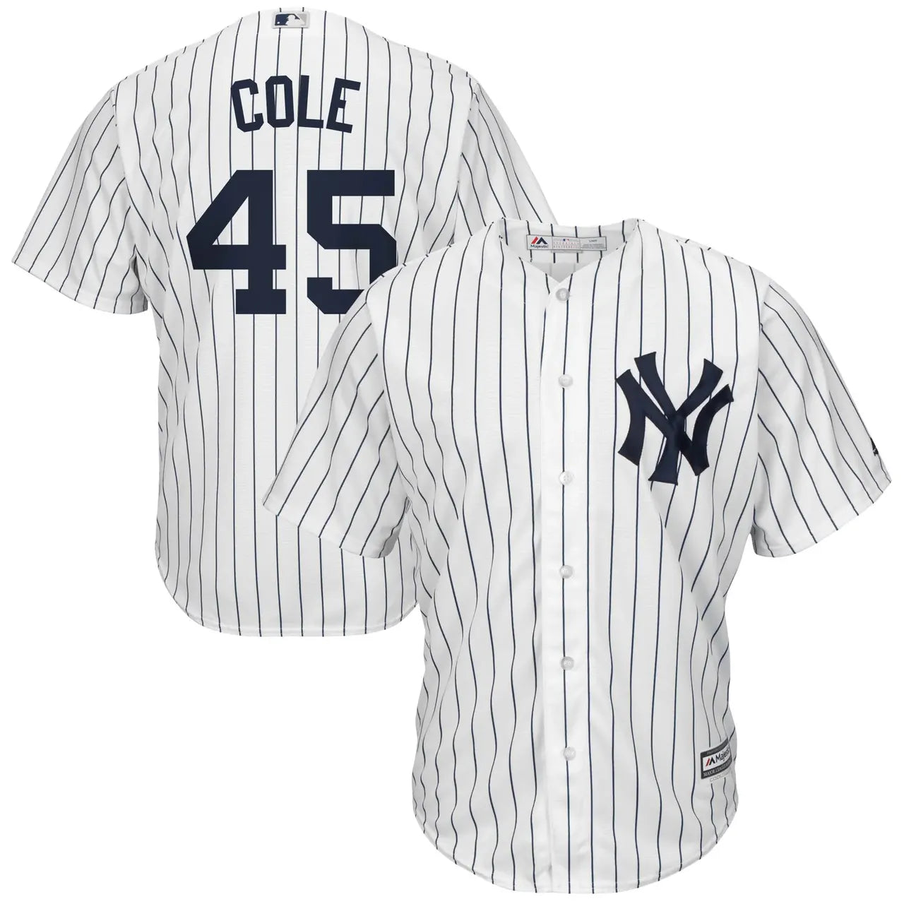 majestic Cole Yankees Pinstripe Jersey