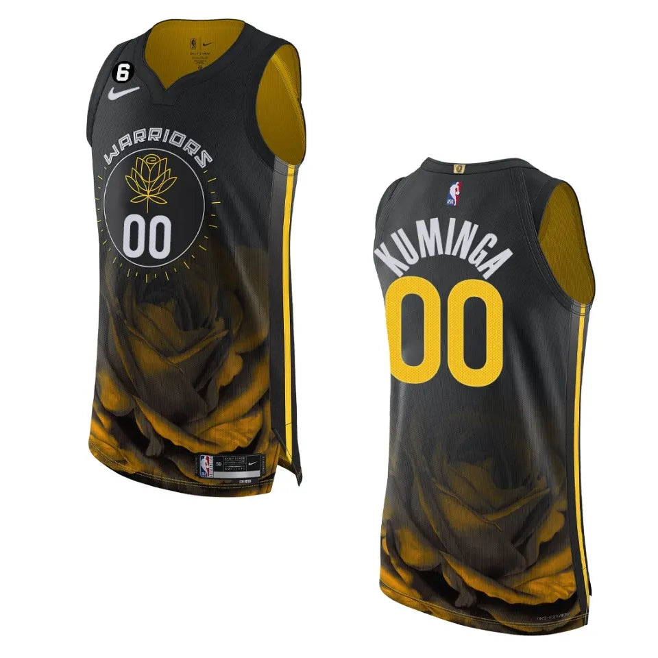 nike Kuminga Warriors Black Jersey