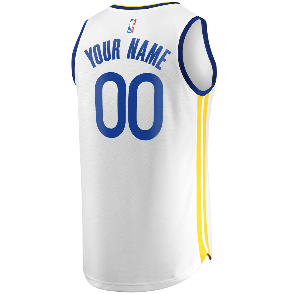 association Fanatics Warriors White Custom Jersey - Hình 4