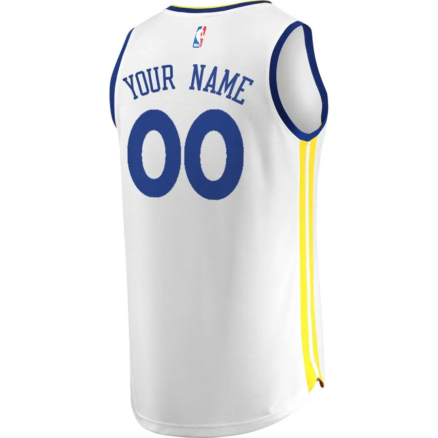 Warriors White Custom Jersey fanatics - Hình 3