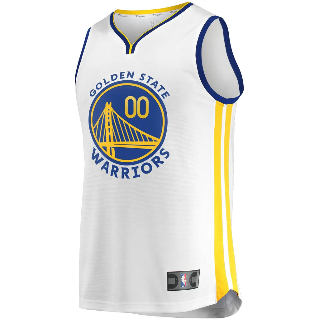 association Fanatics Warriors White Custom Jersey - Hình 3