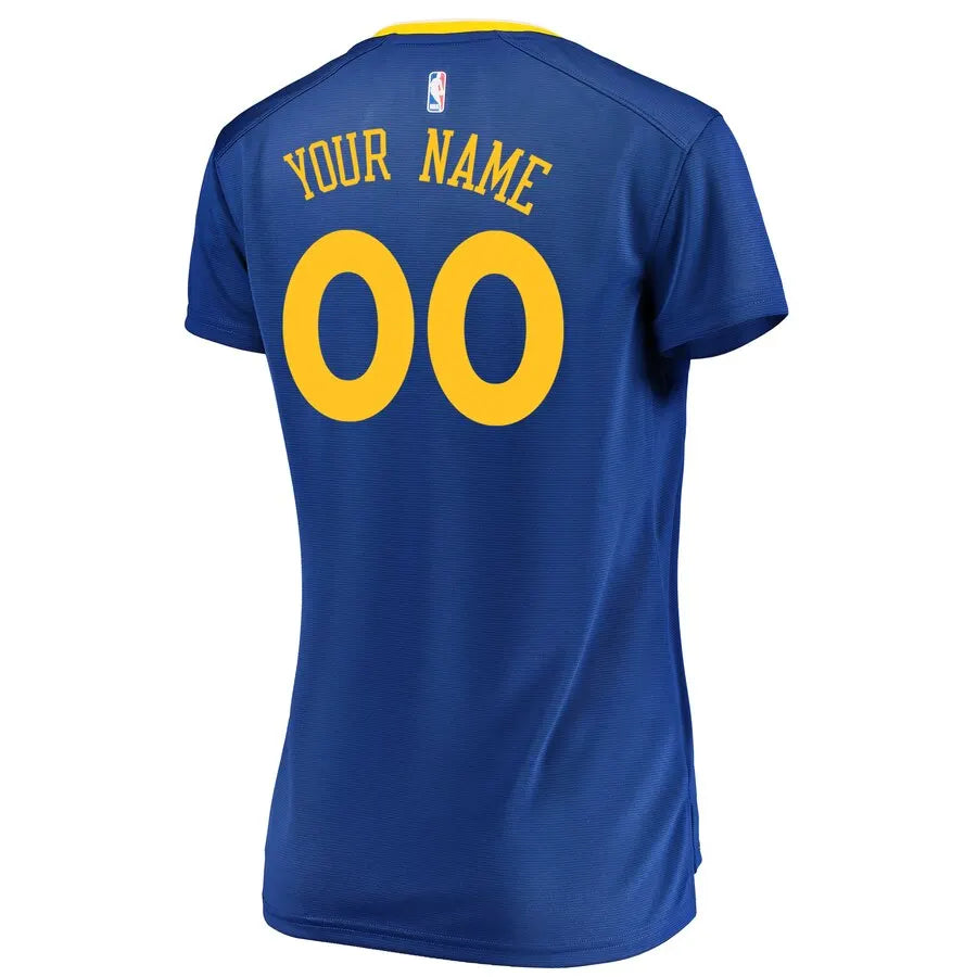 Warriors Blue Custom Women's Jersey - Hình 3