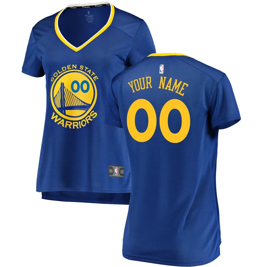Warriors Blue Custom Women's Jersey