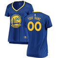 Warriors Blue Custom Women's Jersey