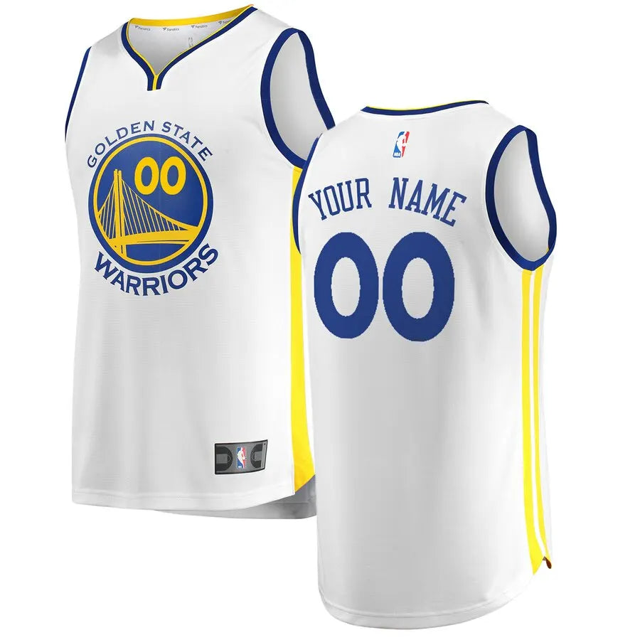fanatics Warriors White Custom Jersey