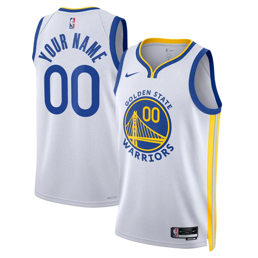 Warriors Nike White Jersey