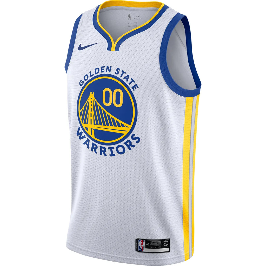 nike Warriors Custom White Jersey - Hình 2