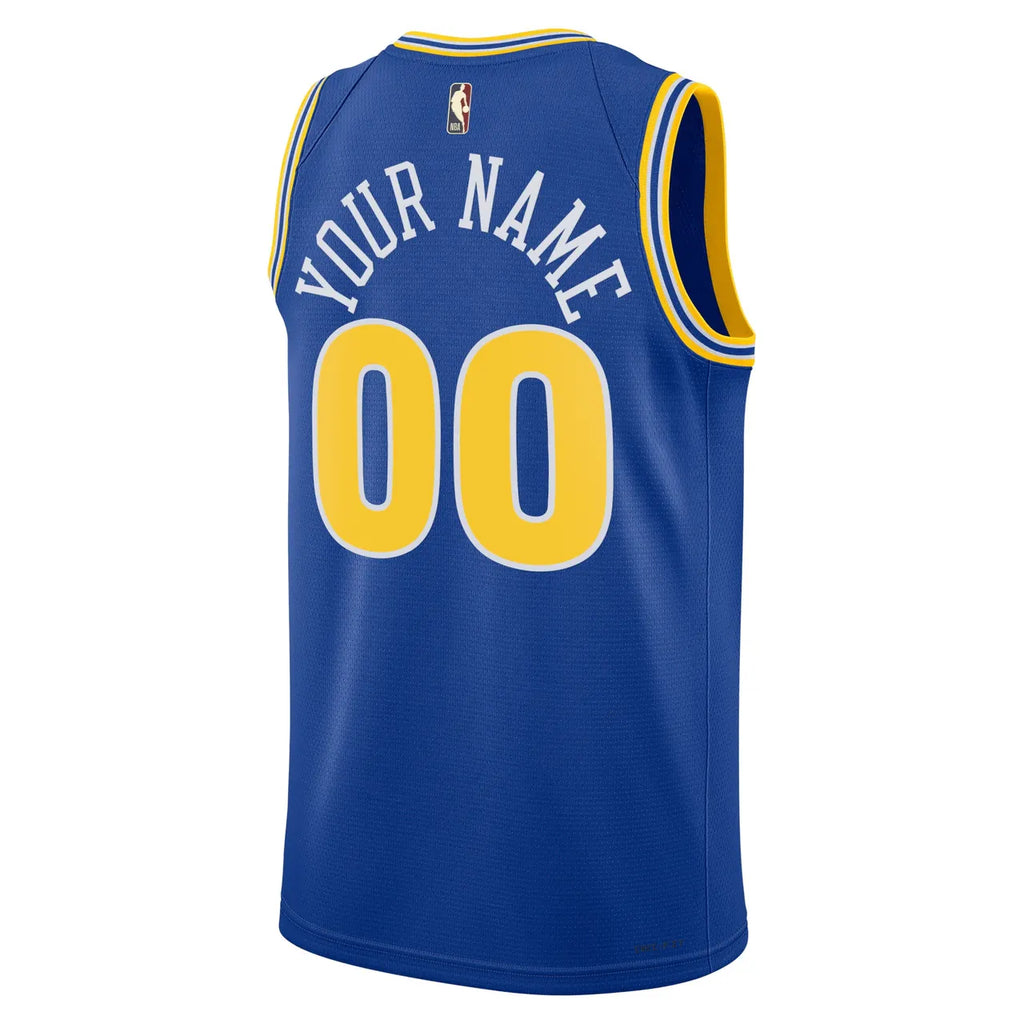 Warriors Blue Custom Jersey nike classic - Hình 3