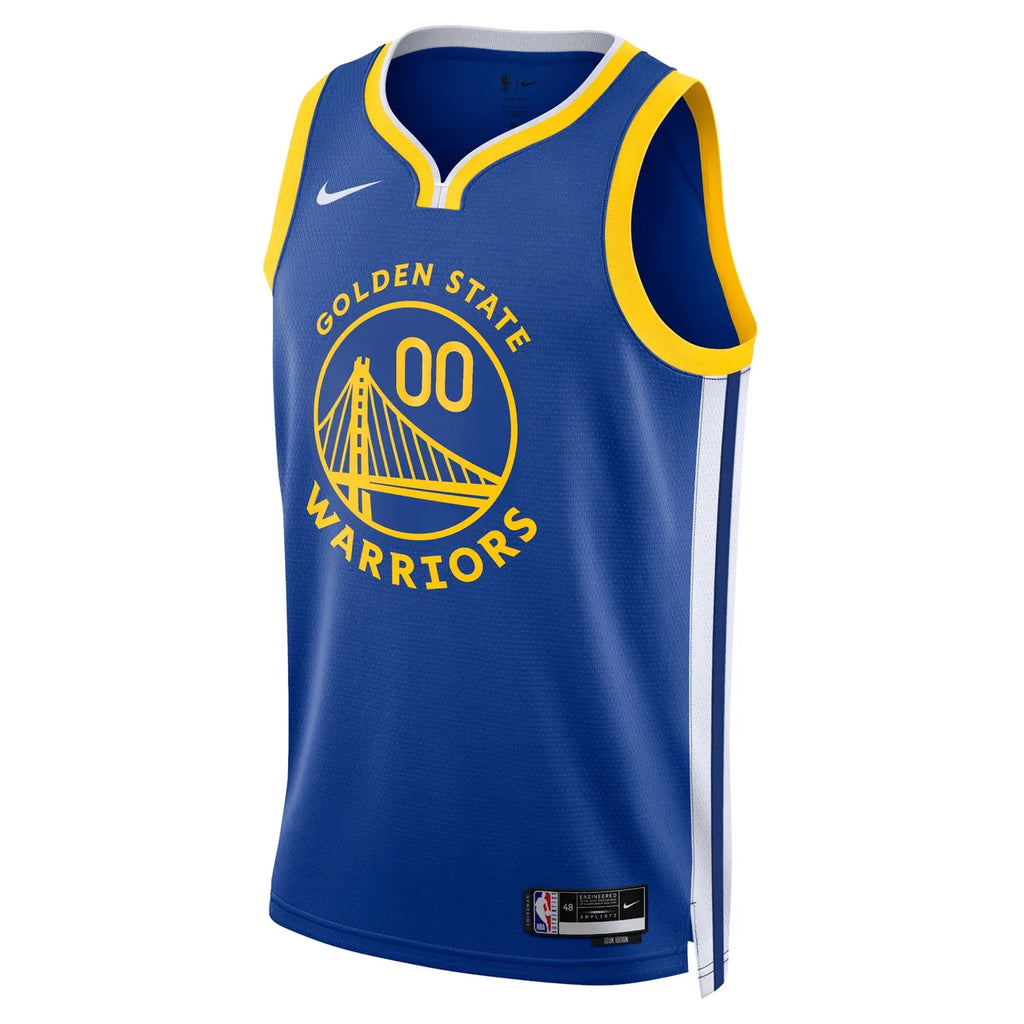 nike Warriors Custom Blue Jersey - Hình 2