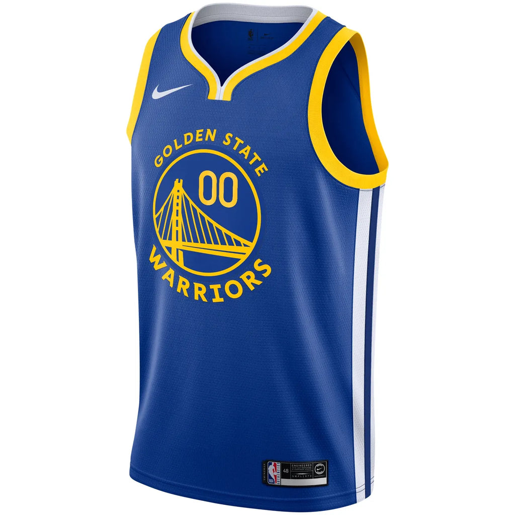 nike name Warriors Blue Custom Jersey - Hình 2