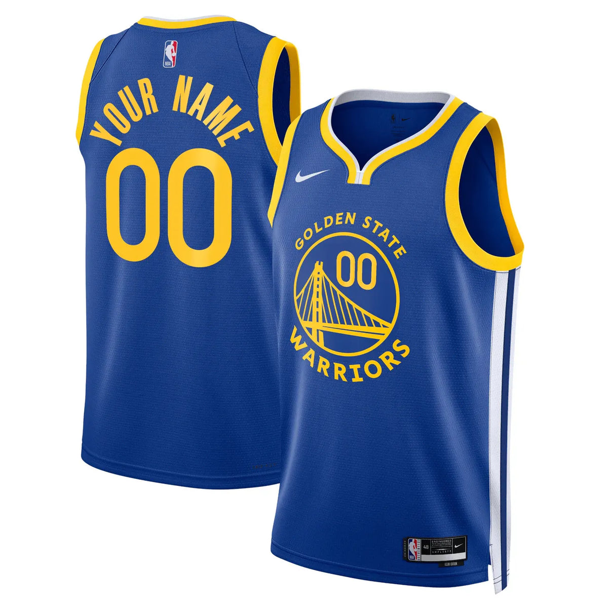 nike icon Warriors Blue Custom Jersey