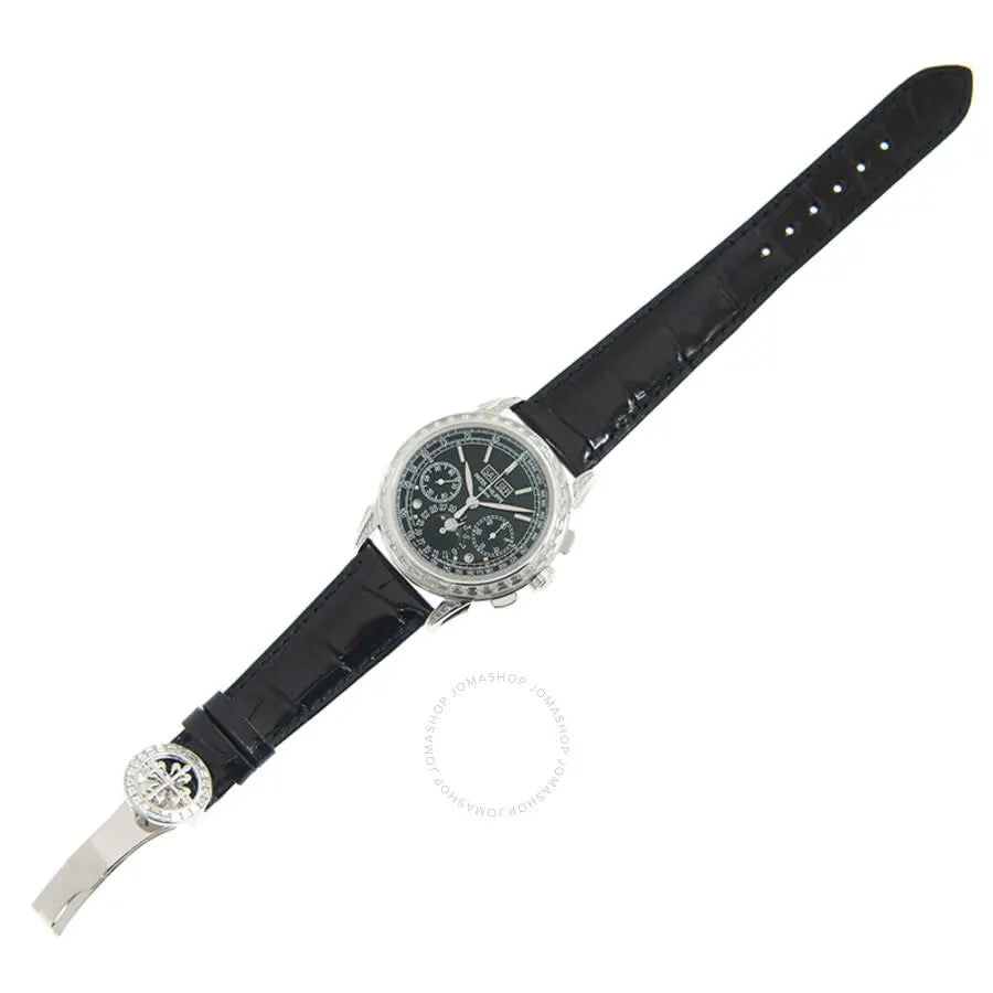 Patek Philippe Diamond Bezel Black Leather - Hình 3