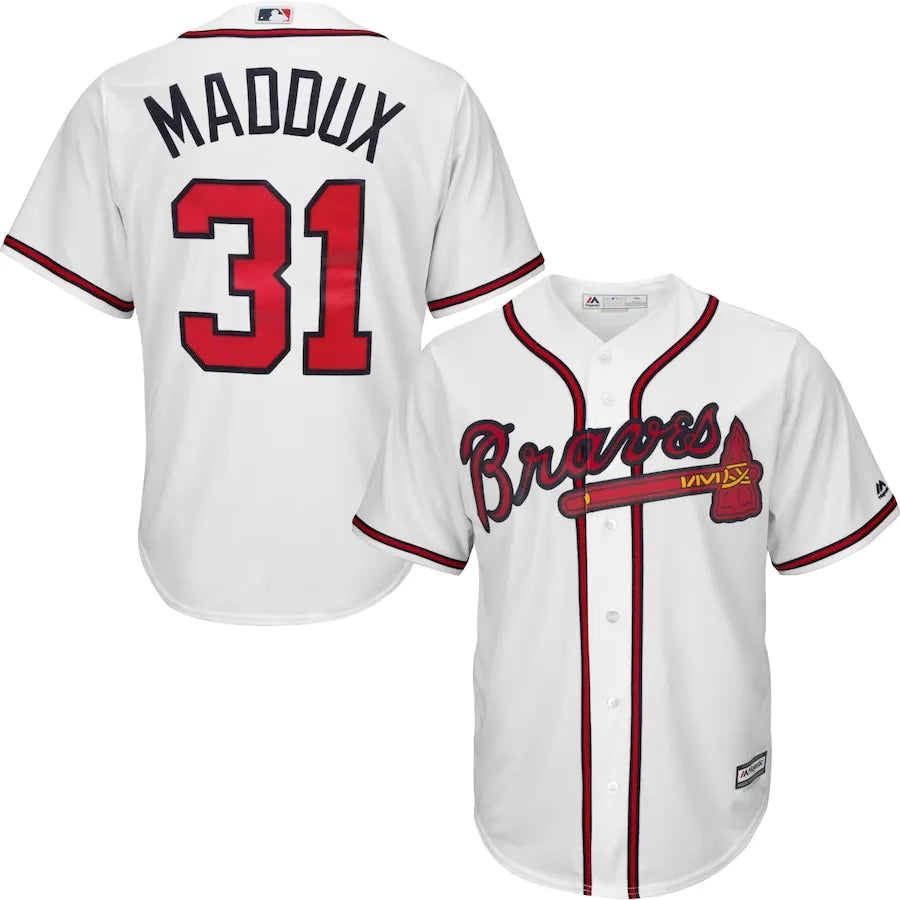 Maddux Braves White Jersey