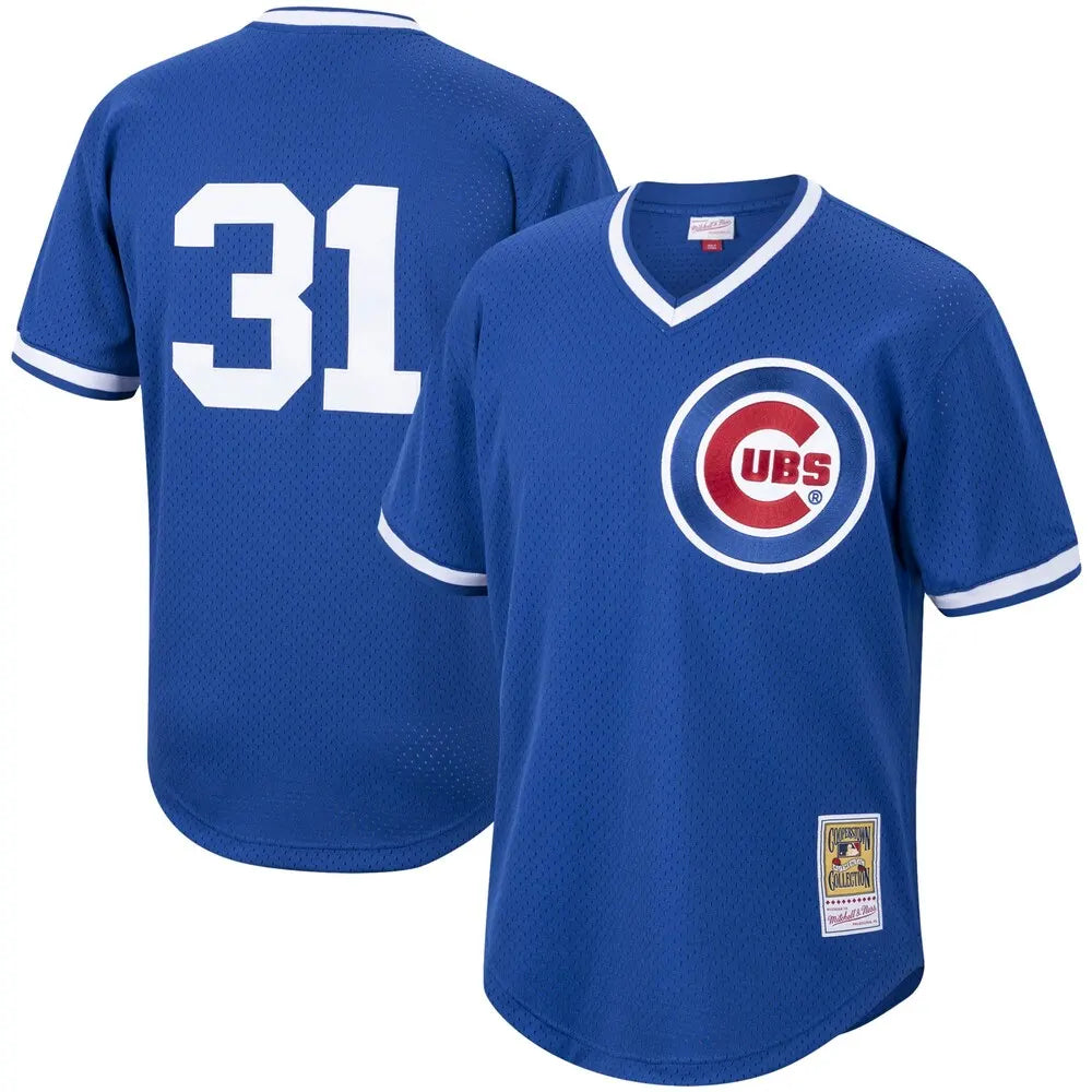 cooperstown Mitchell & Ness Cubs Blue Jersey