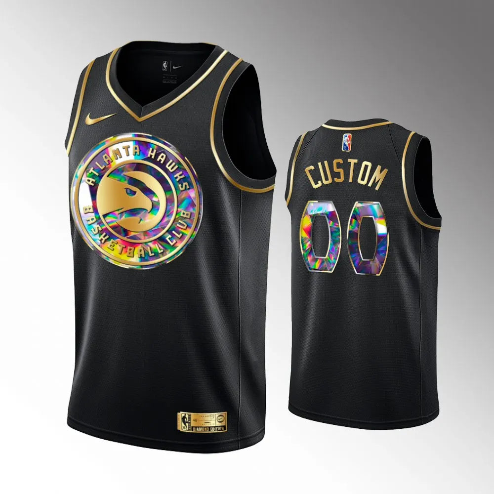 Hawks Black Diamond Custom Jersey