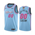 Miami Heat Light Blue Custom Jersey