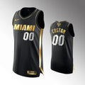 nike gold Miami Heat Black Custom Jersey