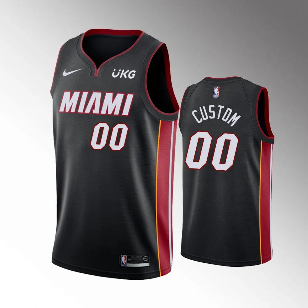 Miami Heat Black Custom Jersey nike
