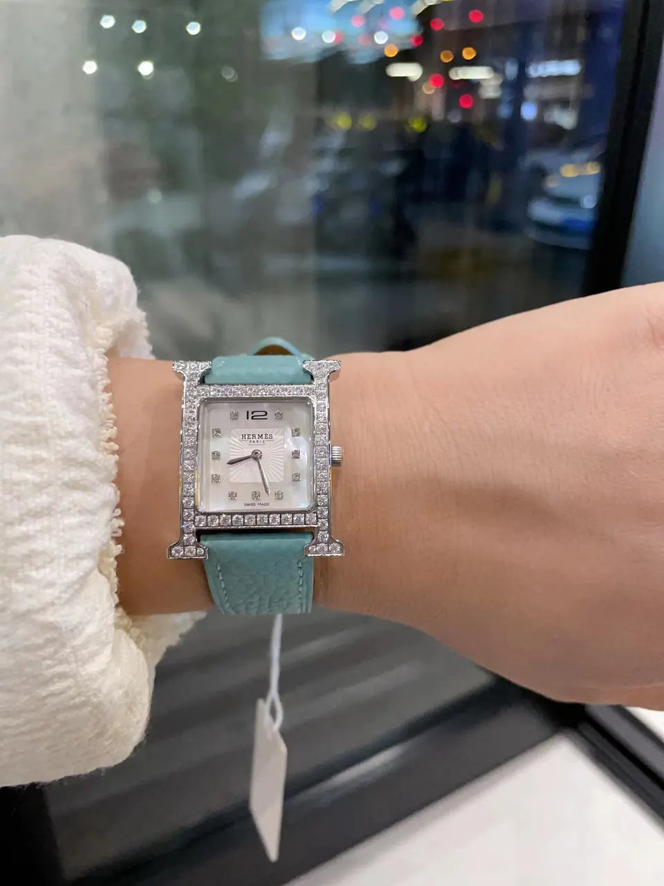 Hermès Heure H Diamond Watch - Hình 12