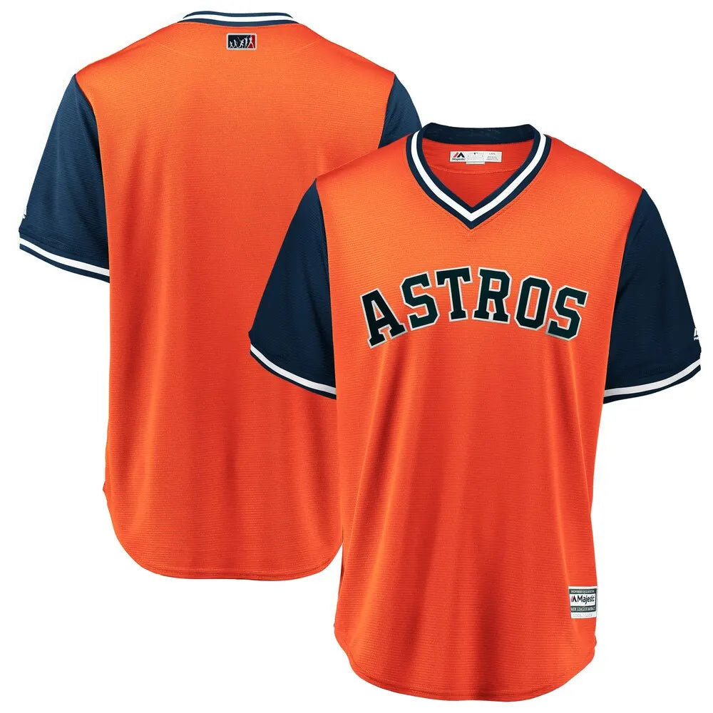 Astros Orange Navy Jersey