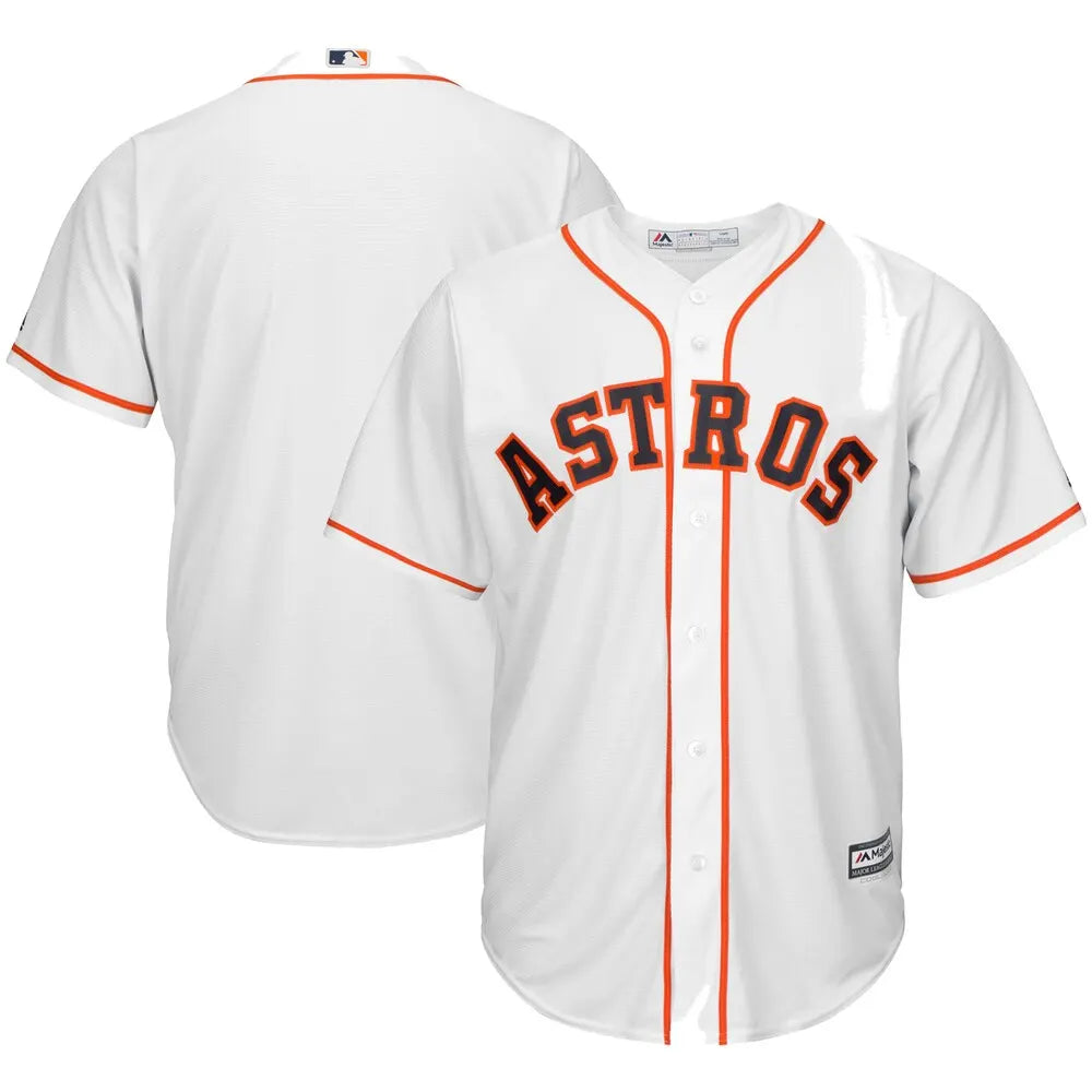 orange Majestic Astros White Jersey