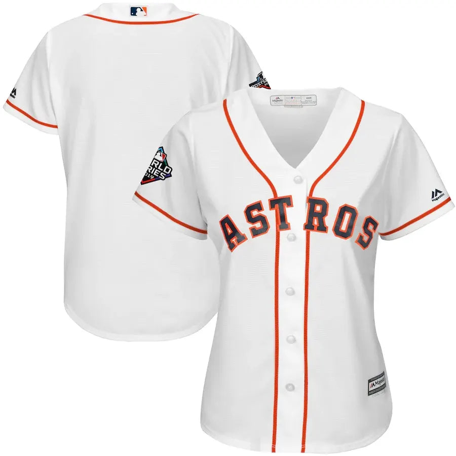 Astros Women's White Pinstripe Jersey