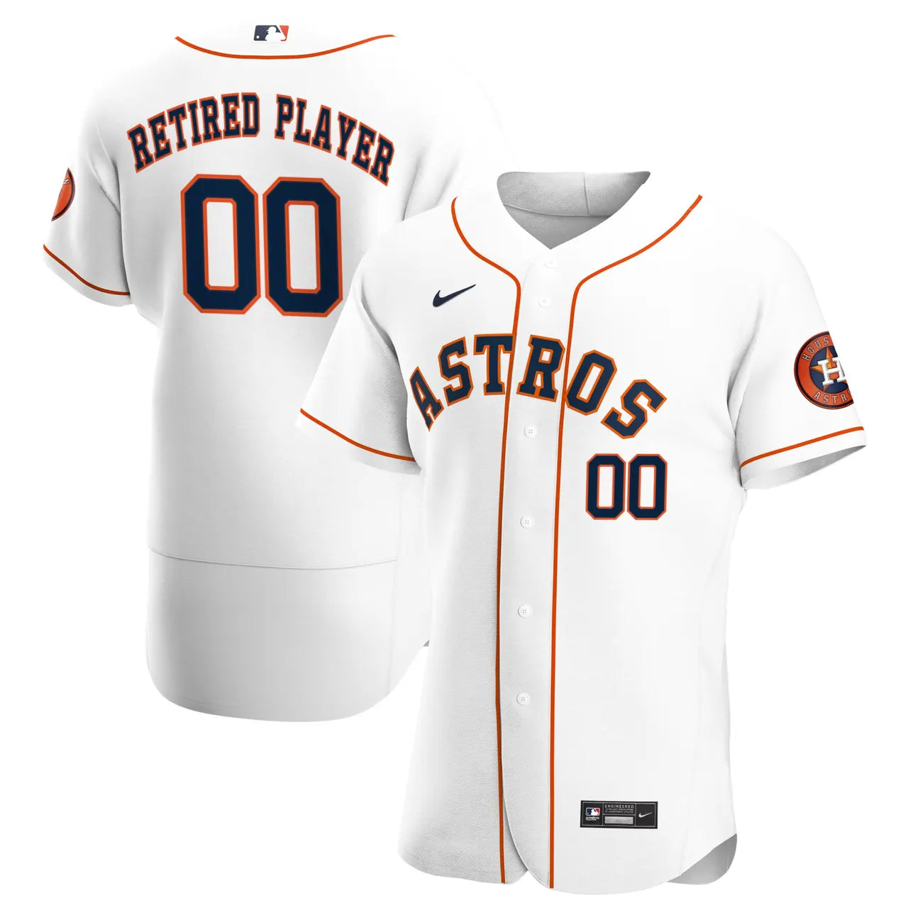 Astros White Retired Jersey