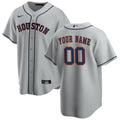 Astros Gray Road Custom Jersey