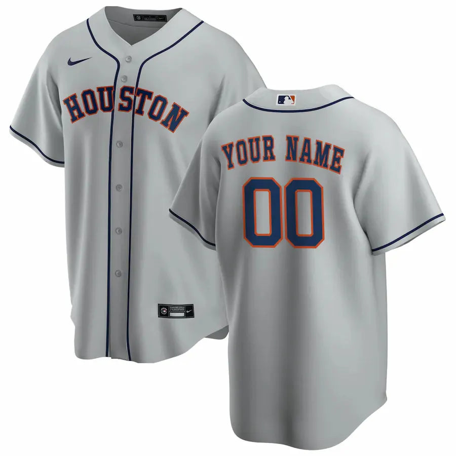 nike Astros Gray Custom Jersey