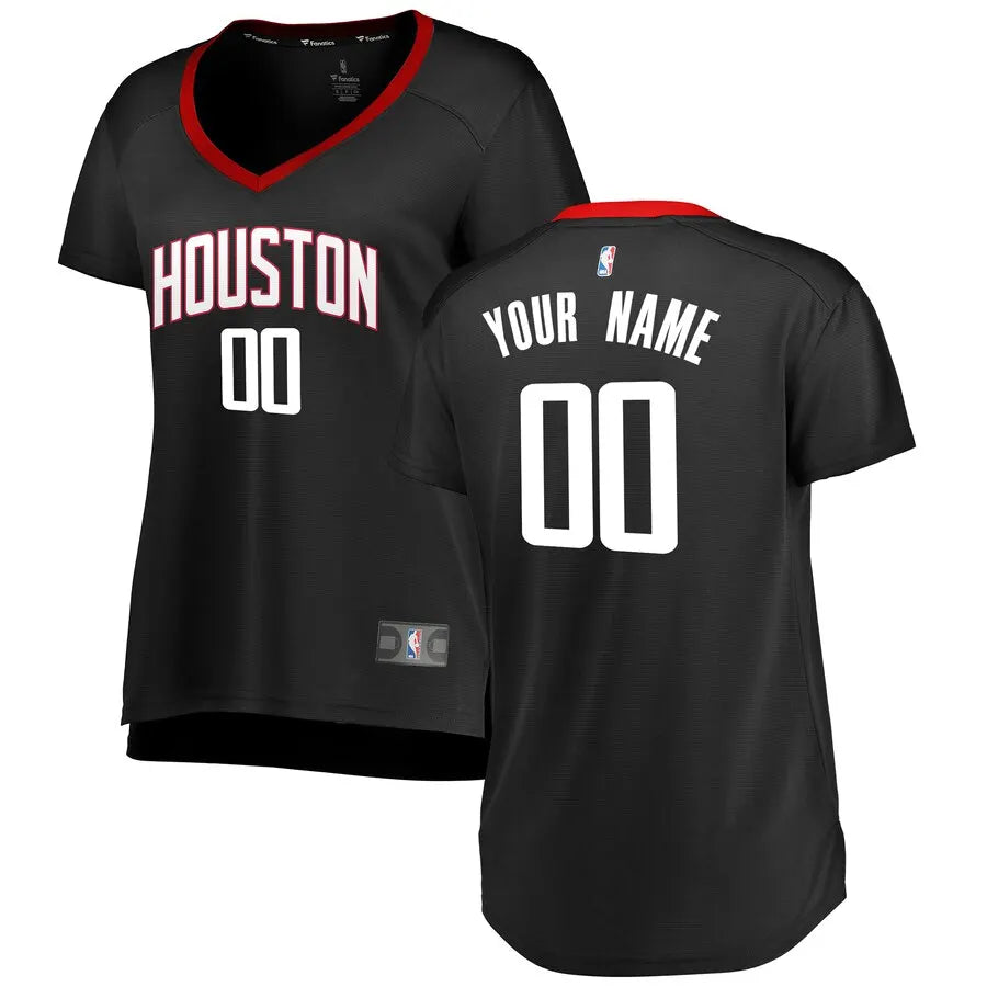 fanatics Rockets Custom Black Jersey