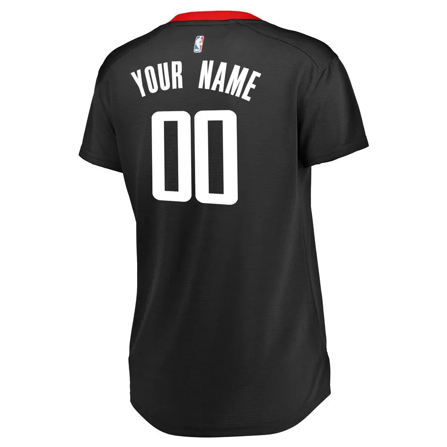 fanatics Rockets Custom Black Jersey - Hình 3