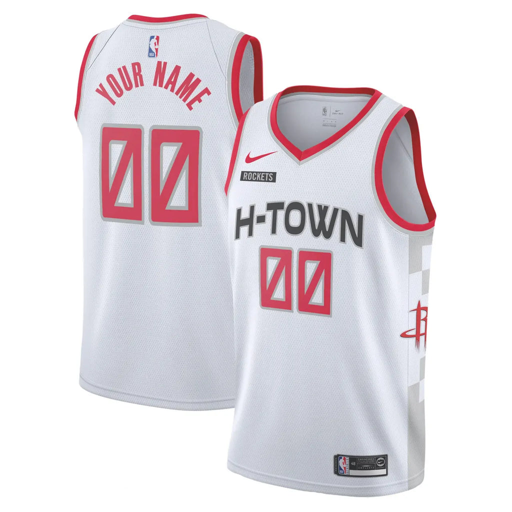 nike Rockets White H-Town Jersey - Hình 2