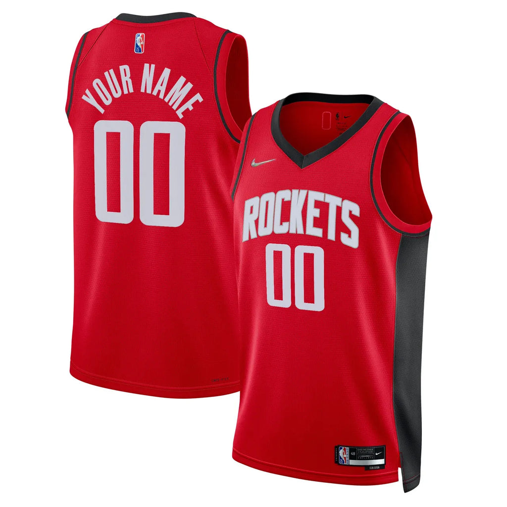 Rockets Red Custom Name Jersey