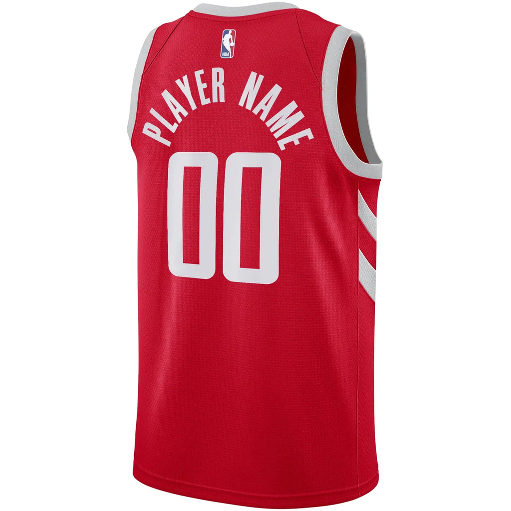 Rockets Red Custom Number Jersey - Hình 4
