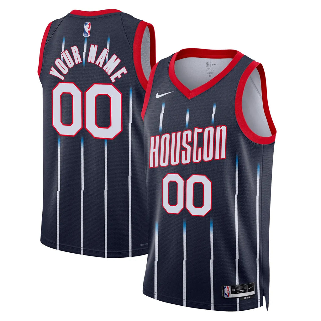 Rockets Navy Custom Jersey - Hình 2