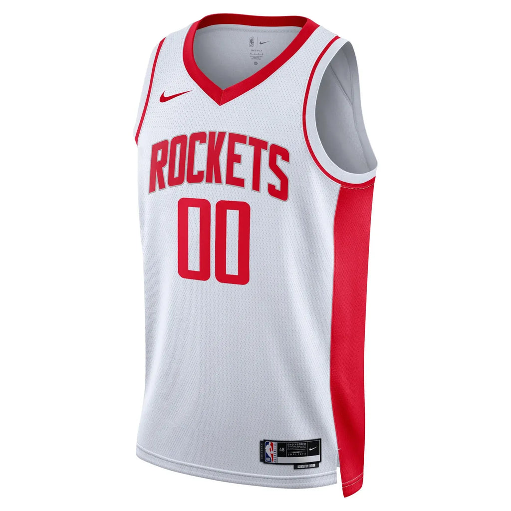 Rockets White Association Custom Jersey