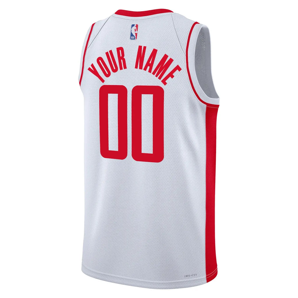 Rockets White Association Custom Jersey - Hình 2