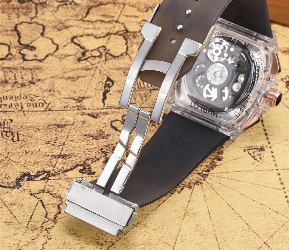 Hublot Black Rubber Skeleton - Hình 2