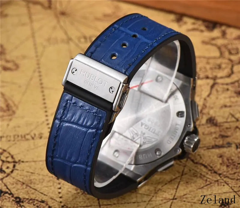 Hublot Blue Chronograph Diamond - Hình 2