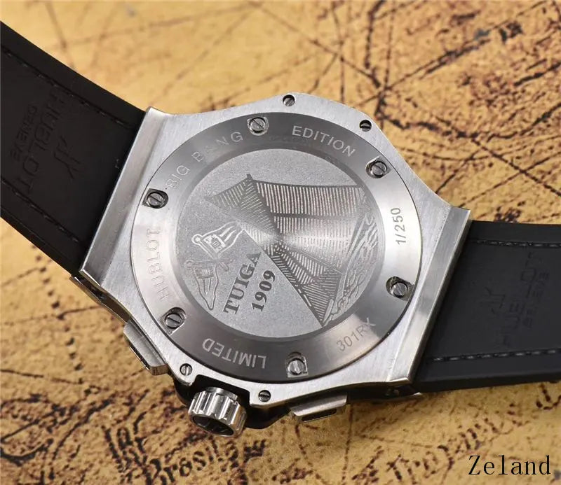 Hublot Blue Chronograph Diamond - Hình 3