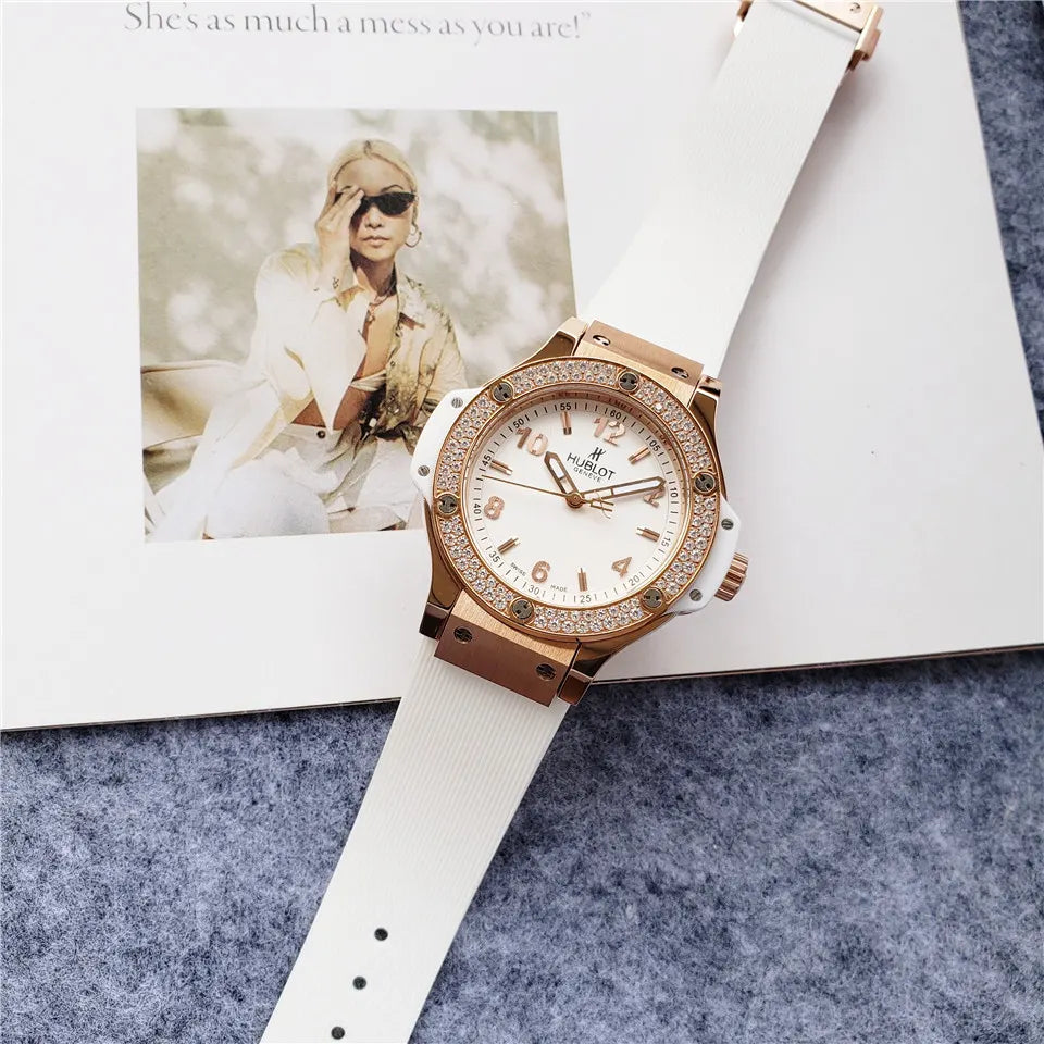 diamond Hublot Rose Gold White - Hình 4