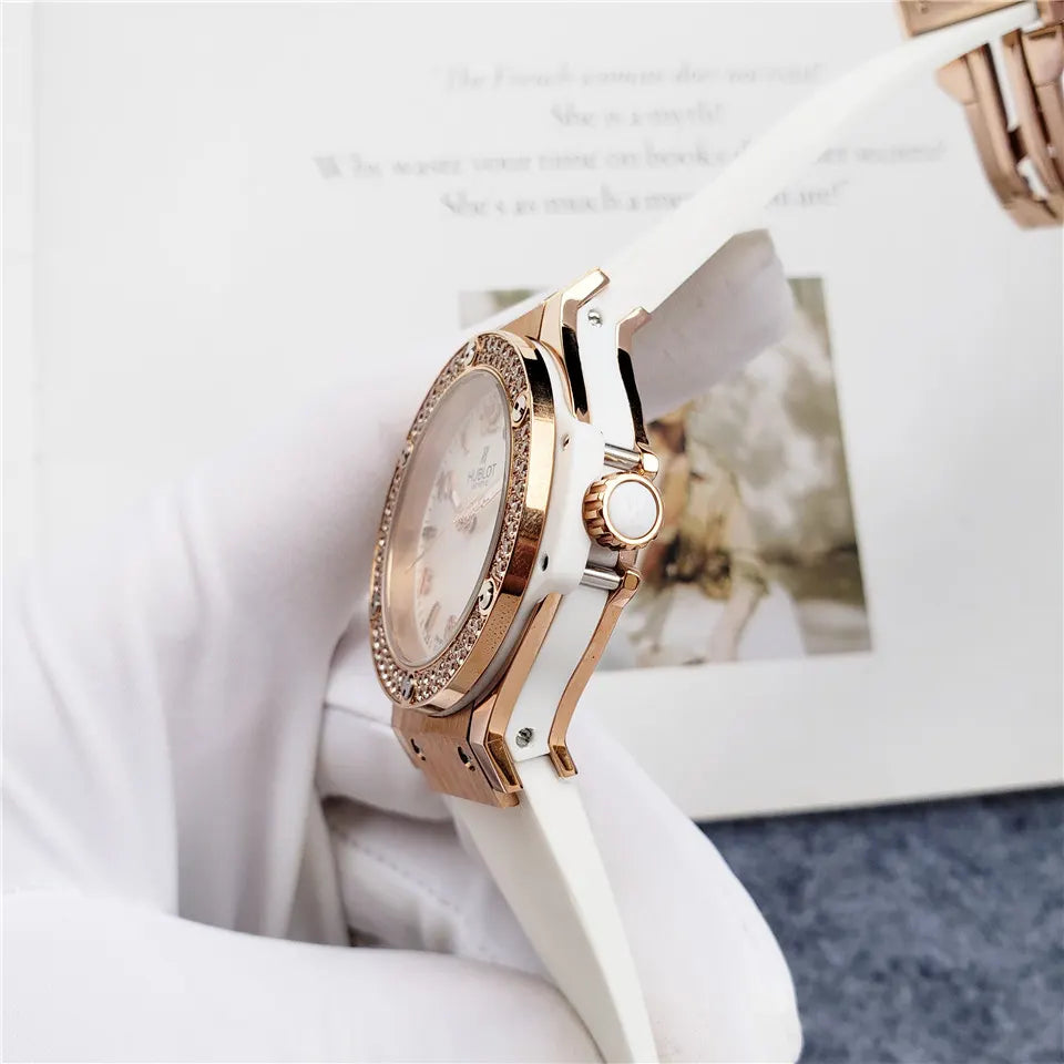 diamond Hublot Rose Gold White - Hình 7